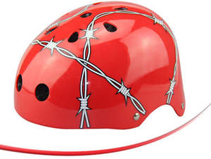 Safety: Barbed Wire Bike Helmet