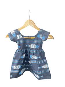 Eveni Kids Girls Midi Dress Platinum Guppy