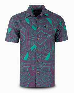 Eveni Pacific Men's Classic Elei Shirt - Turtle Purple