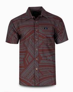 Grey: Eveni Pacific Men's Classic Elei Shirt - Fruity Brown