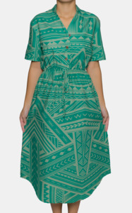 Eveni Pacific Ladies Nora Dress - Ex Pat Green