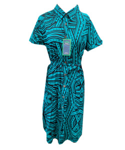 Eveni Pacific Ladies Emma Shirt Dress - Tuasivi Green