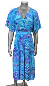 El Ld Kp Dress: Koko Pacific Long Dress - Tropiva Teal