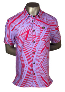 Eveni Pacific Men's Classic Elei Shirt - Sparkle Lilac