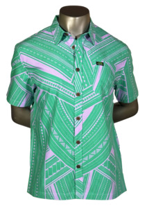 Eveni Pacific Men's Classic Elei Shirt - Aqua Force
