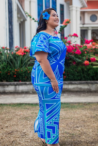 Mothers Day: Lisi Puletasi Set Tropical Azure