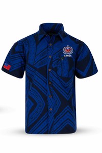 Official Toa Samoa Classic Elei Shirt - Toa Fatu Blue