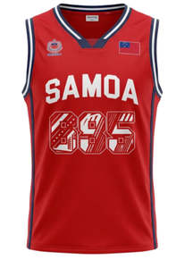 Toa Samoa Men's Basketball Jersey 7 - Red