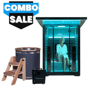 Combo Deals: Obsidian Sauna +  Black Barrel Ice bath