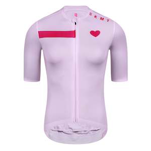 Pink Heart Skull Womens Short Sleeve Jersey