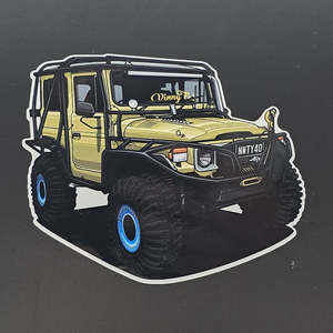 Stickers Merch: Vinny Fab Toyota FJ40 Sticker