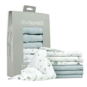 Gifts: Little Linen Lt Bamboo Muslin Washer 6Pk-Whisper