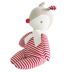 Animals: Alimrose Baby Rudolph 20cm Red Stripe