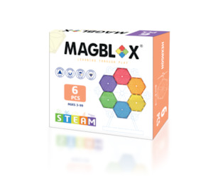Magnetic Toys: Magblox 6 Pcs Hexagon- Vivid