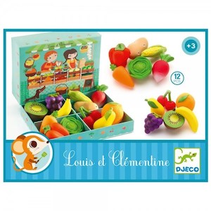 Djeco Louis & Clementine- Fruit and Vege Set - 12 pcs