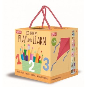 Sassi Junior Eco Stacking Blocks Nature Numbers and Book