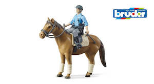 Vehicle Toys: Bruder Policeman on Horse 62507