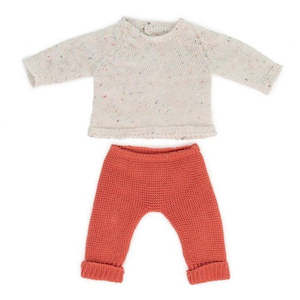 Doll Clothing: Miniland Clothing Eco Knitted Sweater & Trousers 38cm
