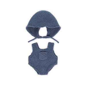 Miniland Clothing Eco Knitted Rompers and Hood 21 cm