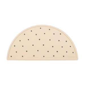 At Home: Mushie Silicone Place Mat - Black Daisy