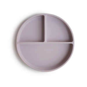 At Home: Mushie Silicone Suction Plate- Soft Lilac