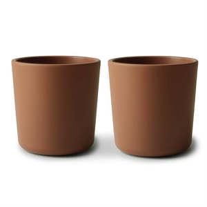 Mushie Dinnerware Cup- Caramel- Set of Two