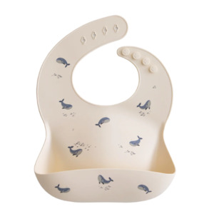At Home: Mushie Bib - Whales