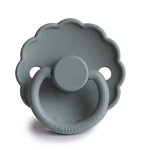 Baby: Frigg Pacifier Daisy French Grey- Silicone Size 1