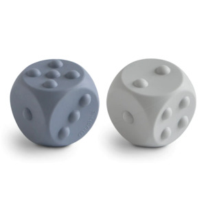 Mushie Dice Press Toy Tradewinds/Stone (2-pack)