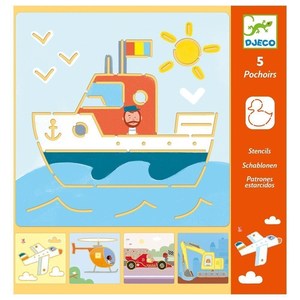 Djeco Stencil Tranports & Co