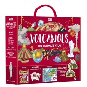 Science Discovery: Sassi Junior The Ultimate Atlas and Puzzle Set - Volcanoes 500 pcs