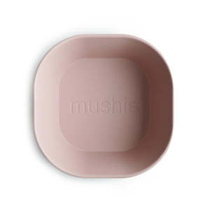 Mushie Square Dinnerware Bowl- Set of 2 Blush