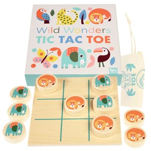Rex London Wild Wonders wooden tic-tac-toe