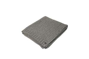 Home Decor: Possum Merino Cable Throw KO303