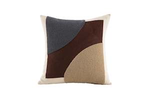 Home Decor: Abstract Embroidered Colour Block Cushion Cover