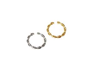 Jewellery Accessories: 925 Sterling Silver Adjustable Twisted Minimalist Ring