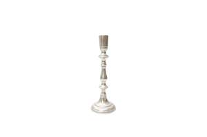 Le Forge: Aluminium Silver Candlestick/Candle Holder 23cm