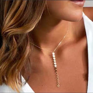 Sale: 14K Gold Filled Long Pendant Necklace