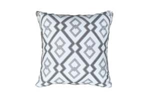 Sale: Modern Geometric Diamond Embroidered Cushion Cover