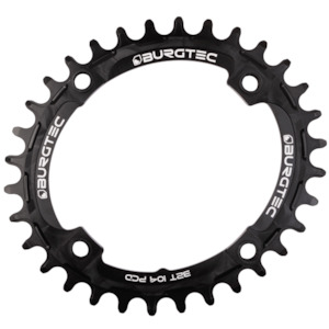 Burgtec Chainrings: Burgtec Oval 104mm BCD Thick Thin Chainring