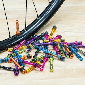 Granite Designs 1: Granite Designs Juicy Nipple Coloured Valve Caps and Stems