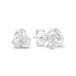 Earrings: Stg 6mm Knot Stud Earrings