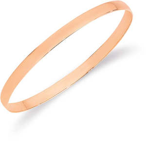 Bracelets: 9CT RG HALF ROUND GOLF 5MM 65MM