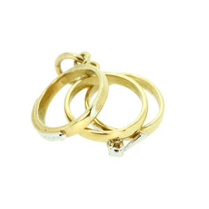 Charms: 9ct 3 Rings Charm
