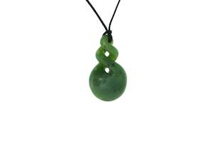 Aotearoa Features Pounamu: NZ Greenstone Double Twist on Leather