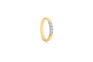 Engagement Wedding Diamond Rings: 9k Yellow Gold & White Gold 2-tone Diamond Ring