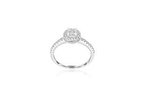 18k white gold diamond ring