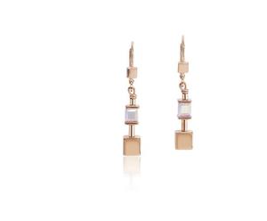 Fashion Jewellery Coeur De Lion: COEUR DE LION EARRINGS NATURAL SELECTION- EARRINGS , ST/ST WITH ROSE GOLD PLATED & EUROPEAN CRYSTAL WITH ST/ST FITTINGS