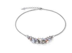 Fashion Jewellery Coeur De Lion: Coeur De Lion CL NECKLACE, ST/ST W/ TITANIUM OXIDE HEMATITE, CRYSTAL GLASS & SWAROVSKI CRYSTALS