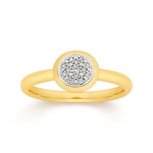Diamond Rings: 9K YELLOW GOLD DIAMOND RING / CELEBRATION RING